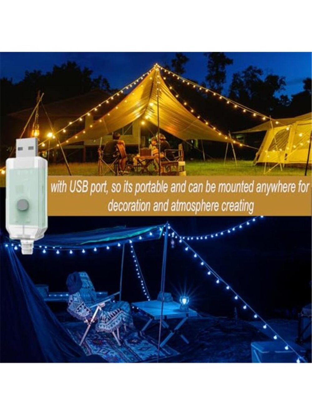 LED String Lights Color Changing USB Remote Timer Waterproof Indoor Outdoor - Picture 3 of 7